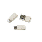 Bamboo Charging cable set Round