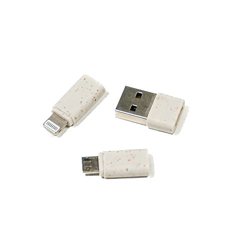 Bamboo Charging cable set Round