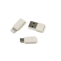 Bamboo Charging cable set Round