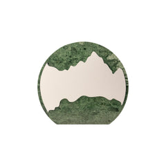 Green Stone Round Plaque Award With Metal Plate
