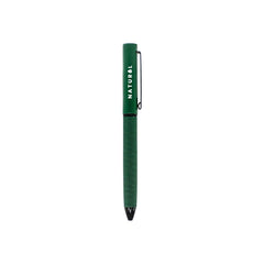 Green fabric textured metal pen with sleek finish – 11612GN