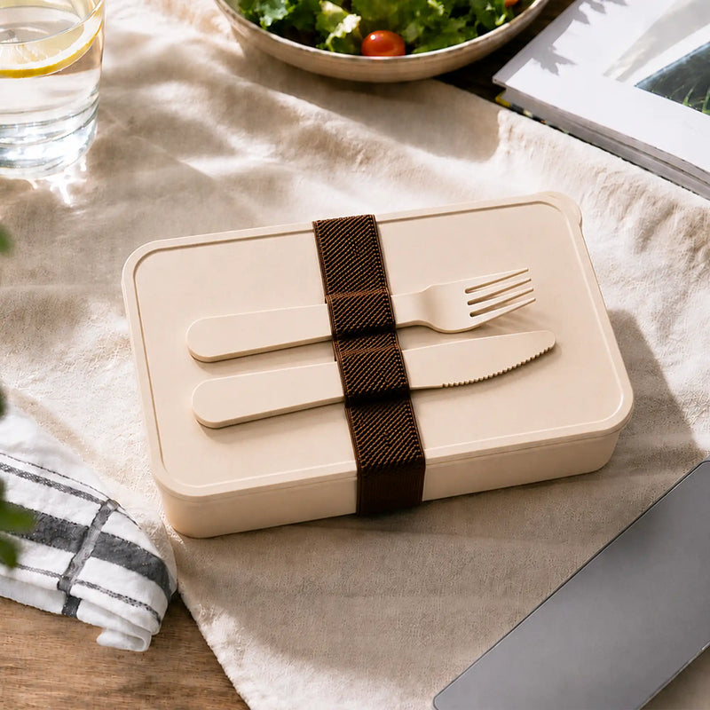 Wheat straw Lunchbox With Cutlery Set