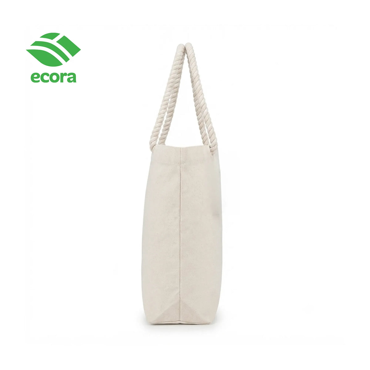 Seyist canvas bag open at the top showing internal capacity