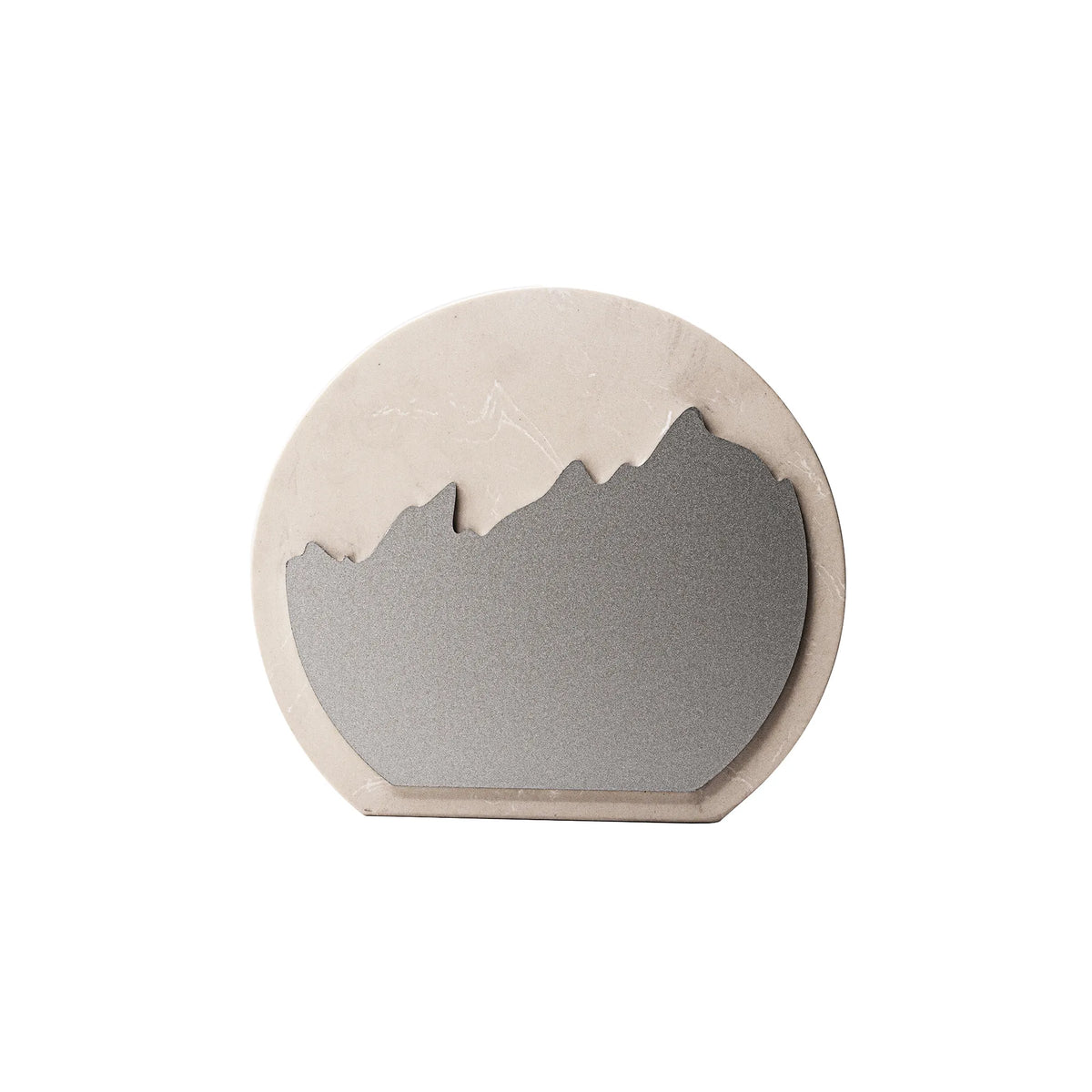 White Stone Plaque Award With Metal Plate