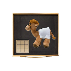 Oasis Fun Duo kids gift set camel soft toy wooden XO game UAE events