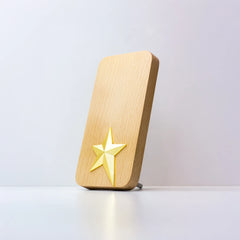 Wooden Trophy with Gold Star