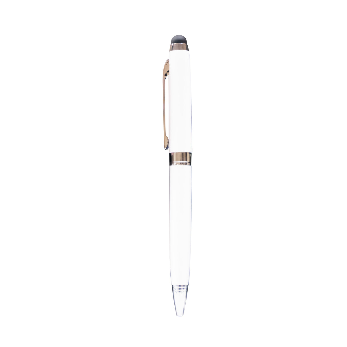Metal Pen With Ring And Stylus White