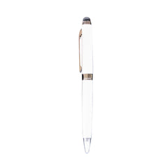 Metal Pen With Ring And Stylus White