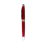Metal Pen With Ring And Stylus Red