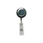 Silver Metal badge reel with a medium round surface