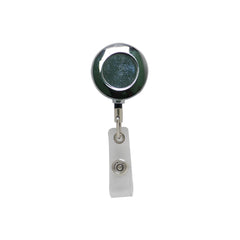 Silver Metal badge reel with a medium round surface