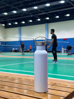Stainless Steel Bamboo Flask – custom branded corporate gift, Kaaf Creations UAE