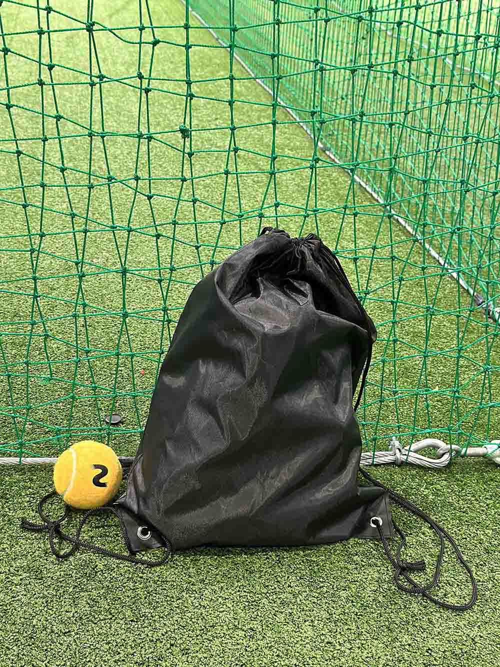 Draw String Bag with Leather corner – custom branded corporate gift, Kaaf Creations UAE