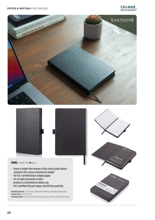 Notebooks & Diaries - corporate gifts catalogue, Kaaf Creations