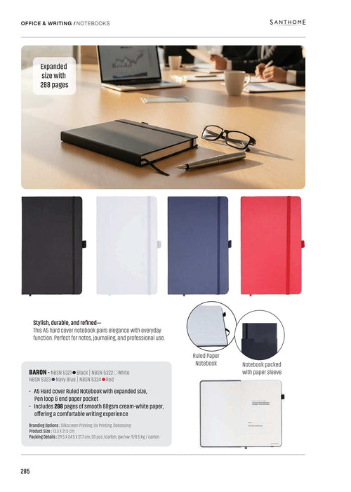 Notebooks & Diaries - corporate gifts catalogue, Kaaf Creations