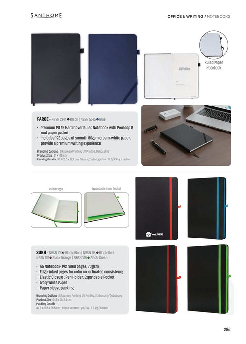 Notebooks & Diaries - corporate gifts catalogue, Kaaf Creations