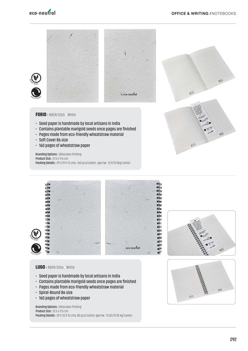 Notebooks & Diaries - corporate gifts catalogue, Kaaf Creations