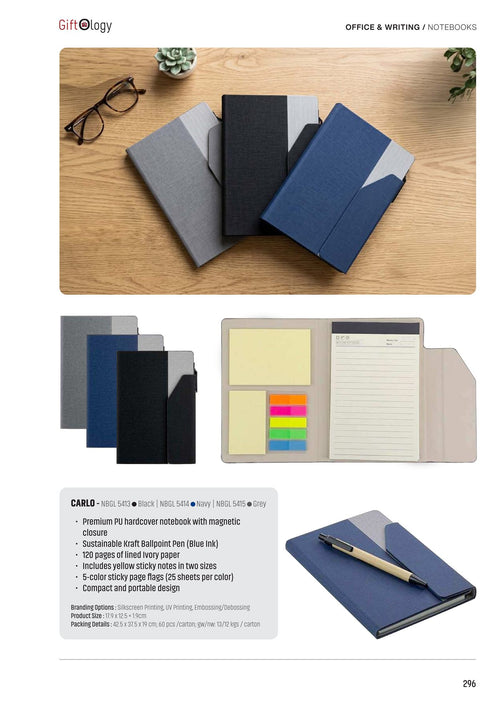 Notebooks & Diaries - corporate gifts catalogue, Kaaf Creations