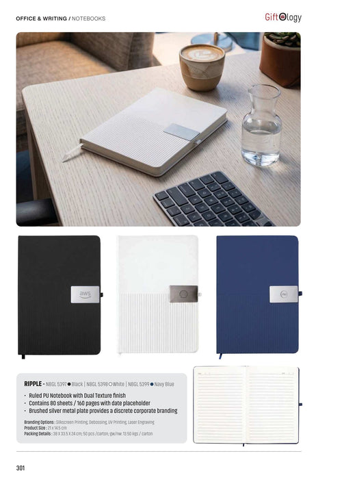 Notebooks & Diaries - corporate gifts catalogue, Kaaf Creations