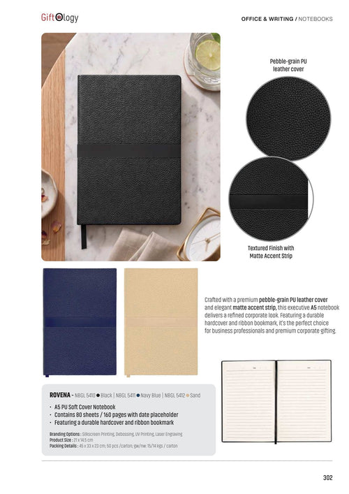 Notebooks & Diaries - corporate gifts catalogue, Kaaf Creations