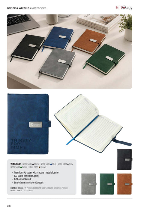 Notebooks & Diaries - corporate gifts catalogue, Kaaf Creations