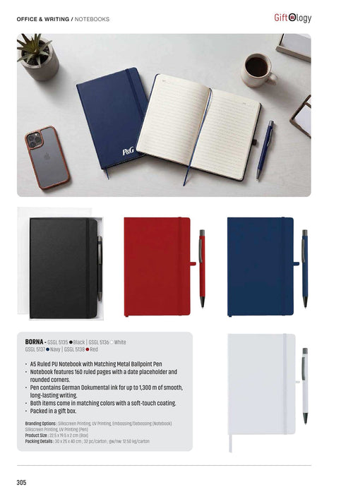 Notebooks & Diaries - corporate gifts catalogue, Kaaf Creations