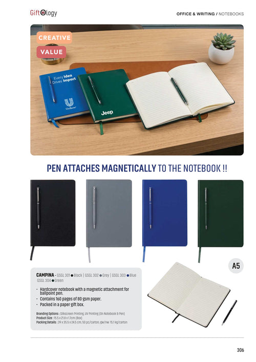 Notebooks & Diaries - corporate gifts catalogue, Kaaf Creations