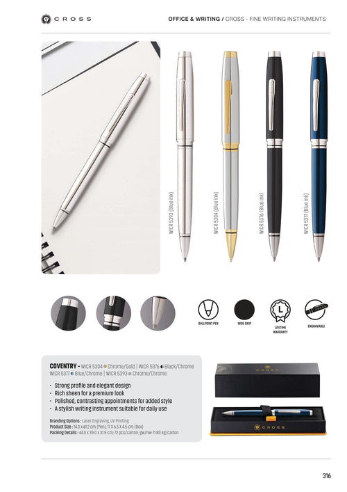 Cross Pens - corporate gifts catalogue, Kaaf Creations
