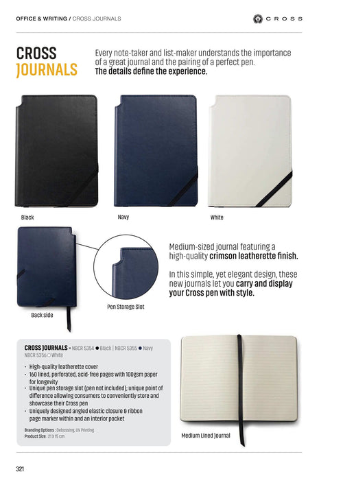 Cross Journals - corporate gifts catalogue, Kaaf Creations